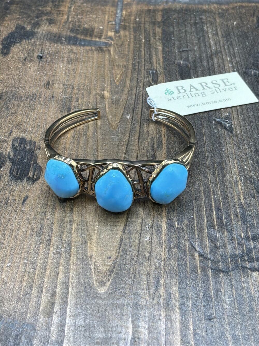 Barse Mesmerize Cuff Bracelet- Turquoise Howlite- Bronze- NWT